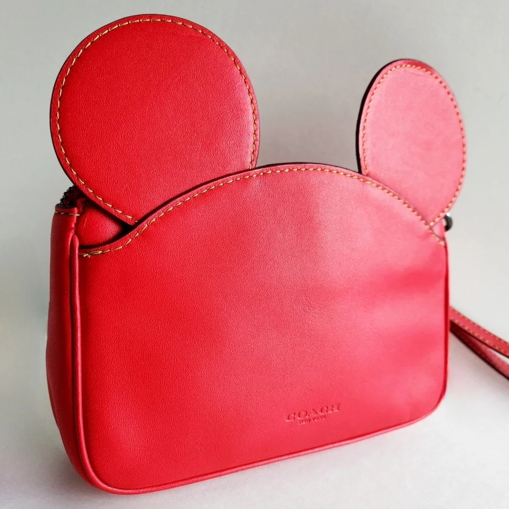 Coach × Disney Red Mickey Wristlet With Detachable Strap & Hang Tag - Picture 9 of 16